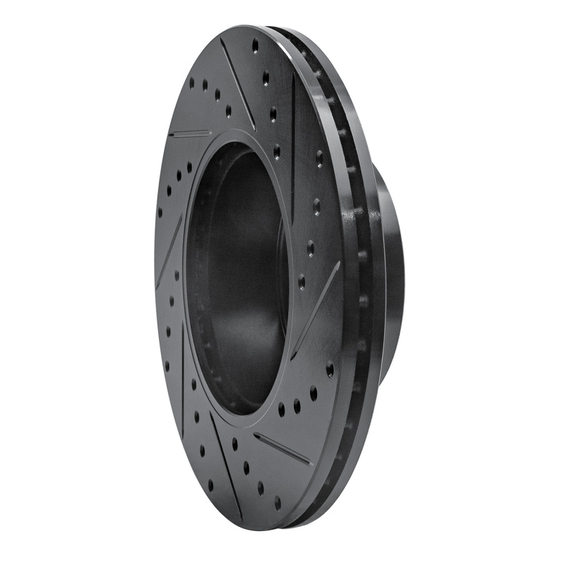 BMW 125i Brake Rotor (1) - Front Left - R1 Concepts - Drilled & Slotted - Black - `06-`13